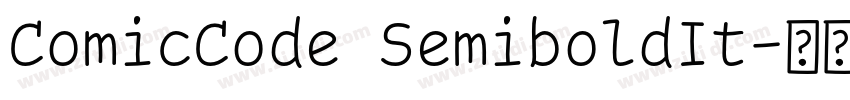ComicCode SemiboldIt字体转换